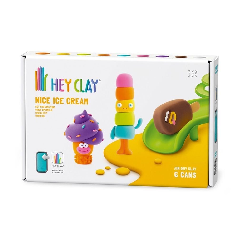JUEGO HEY CLAY SET HELADOS VIRUTAS 3 FIGURAS (6 BOTES) | 1 UNIDADES | (LUDILO)