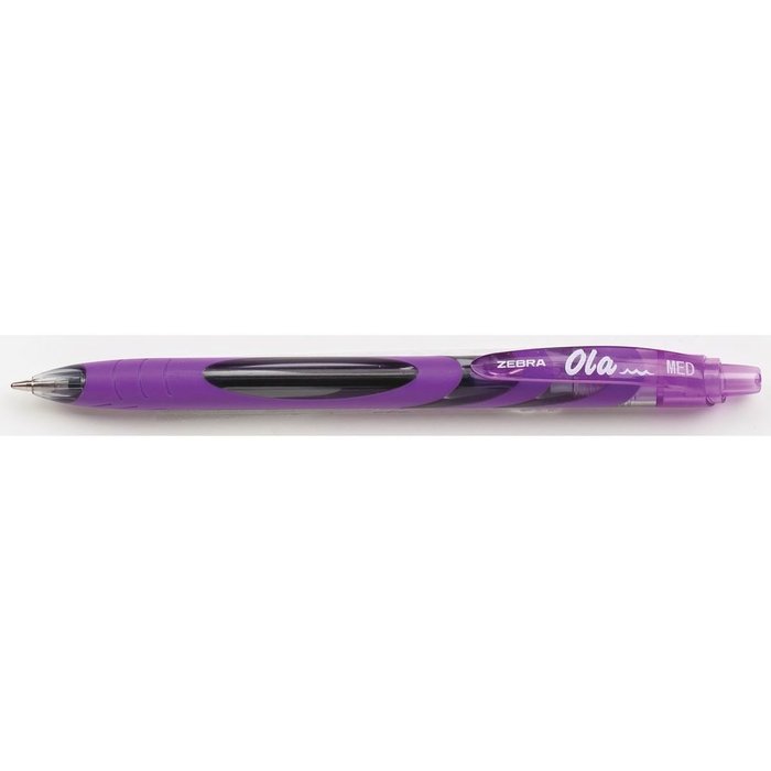 BOLIGRAFO ZEBRA OLA 1,0MM VIOLETA | 12 UNIDADES | (ZEBRA PEN)