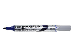 Marcador Maxiflo Para Pizarra Blanca De Punta Media Azul | Pentel | Pack 12 Unidades