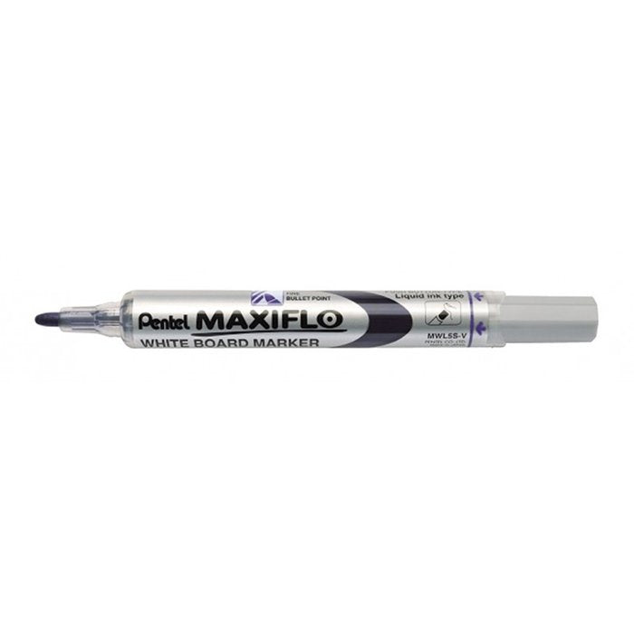 Rotulador Maxiflo Para Pizarra Blanca De Punta Media Violet | Pentel | Pack 12 Unidades