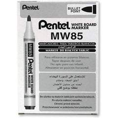 Rotulador Maxiflo Para Pizarra Blanca Trazo Fino Negro | Pentel | Pack 12 Unidades