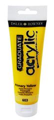 PINTURA ACRILICA GRADUATE 120ML PRIMARY AMARILLO | 3 UNIDADES | (DALER ROWNEY)