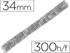 ESPIRAL METALICA 34 MM NEGRO PASO 5:1 CAJA 25 GBC | 1 UNIDADES | (GBC)