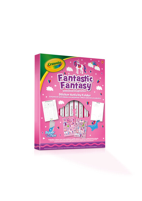 ALBUM ACTIVIDADES CON PEGATINAS FANTASTIC FANTASY | 1 UNIDADES | (CRAYOLA)