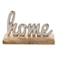 Letrero Hogar Widdop base madera plateado