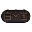 Reloj despertador con calendario Widdop negro y dorado