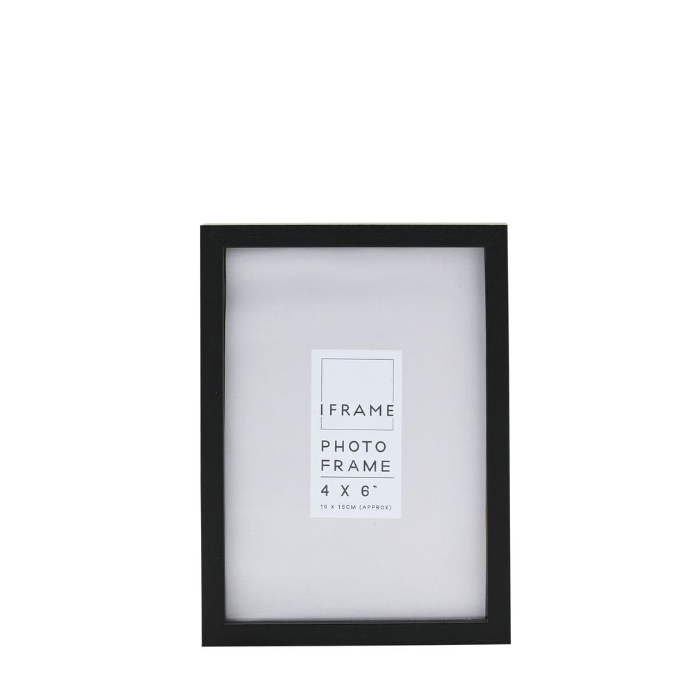 MARCO MADERA NEGRO BORDES FINOS 10 X 15 CM | 4 UNIDADES | (WIDDOP)