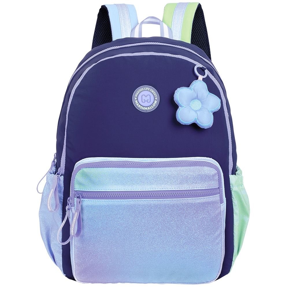 MOCHILA CON BOLSILLO FRONTAL STARMANIA NAVY | MARSHMALLOW