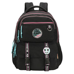 MOCHILA CON BOLSILLO FRONTAL STELLAR NEGRA | MARSHMALLOW