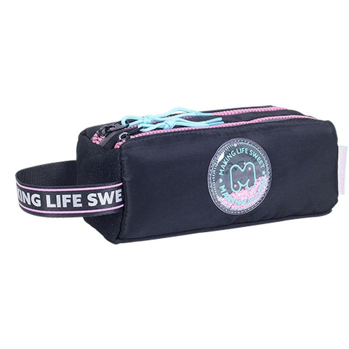 PORTATODO DOBLE RECTANGULAR STELLAR NEGRO | MARSHMALLOW