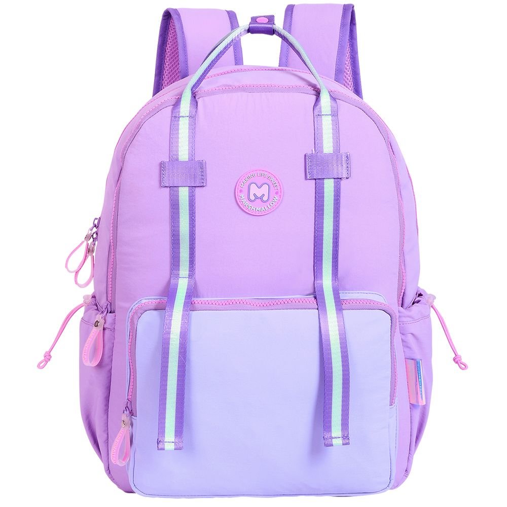 MOCHILA CON BOLSILLO FRONTAL FRESKY PURPLE | MARSHMALLOW