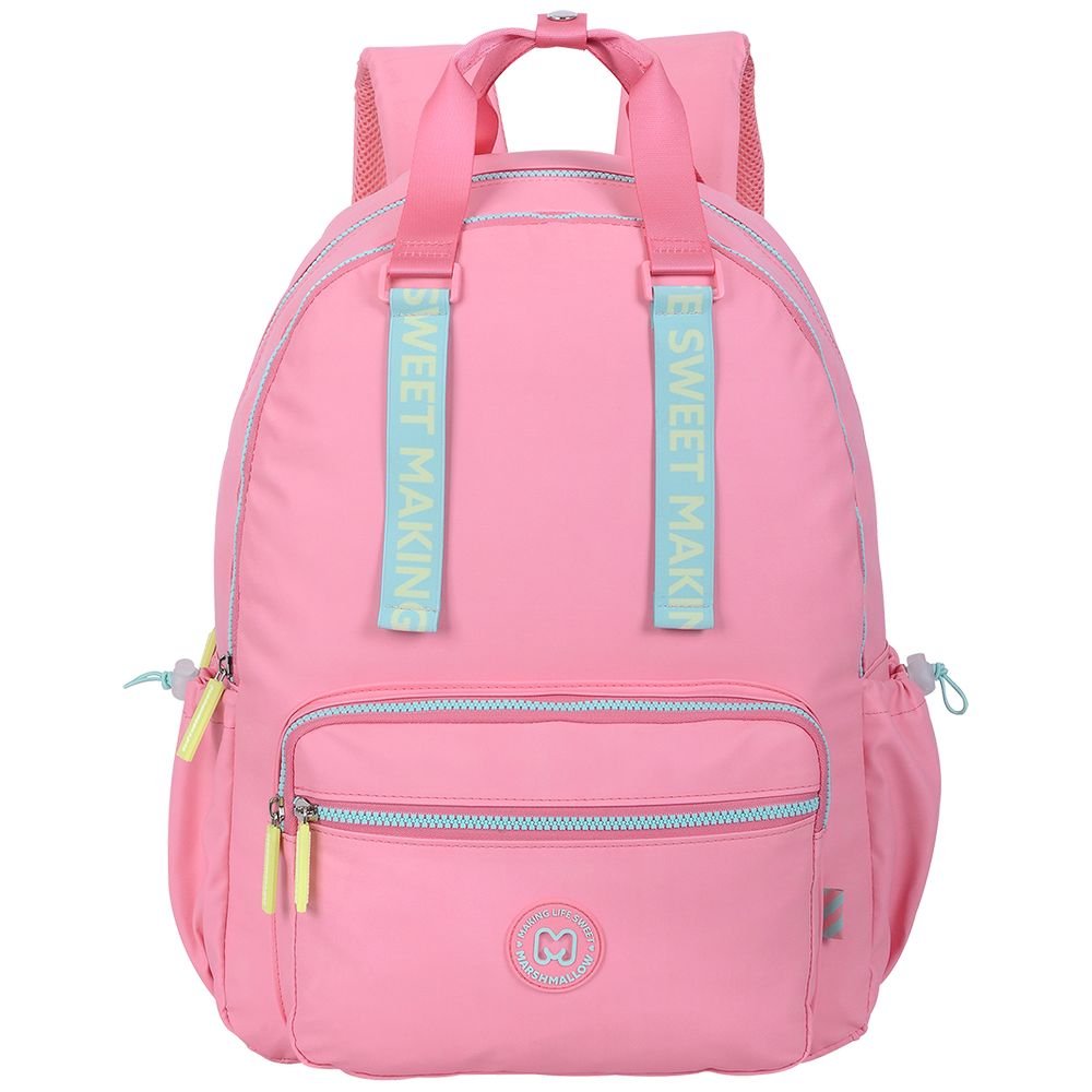 MOCHILA CON BOLSILLO FRONTAL SMOOTHY CORAL | MARSHMALLOW