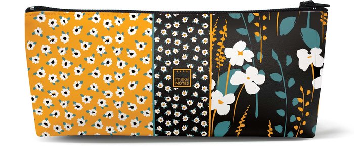 BOLSA DE COSMETICOS NECESER MEDIANO TRIANGULAR FLORAL | MAKENOTES