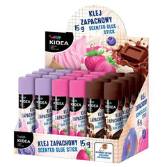 Pack 24 barras de pegamento con aromas surtidos para manualidades escolares