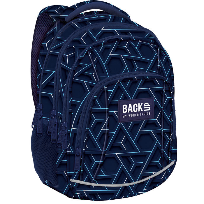 MOCHILA ESCOLAR TRIPLE BACK UP ESCOLAR GEOMETRIC | DERFORM
