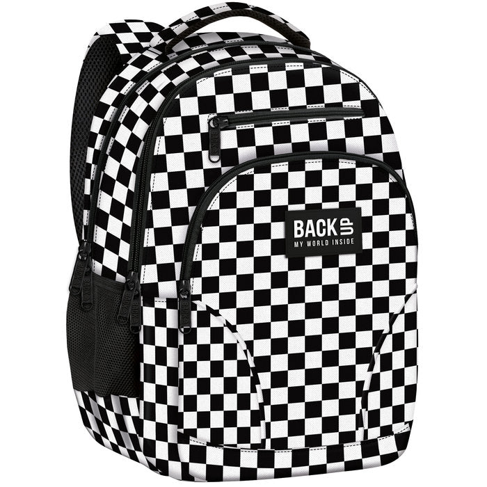 MOCHILA DOBLE ESCOLAR BACK UP CUADROS CLASICA | DERFORM