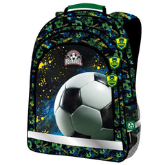 MOCHILA INFANTIL 38X28 DOBLE FOOTBALL NEON | DERFORM