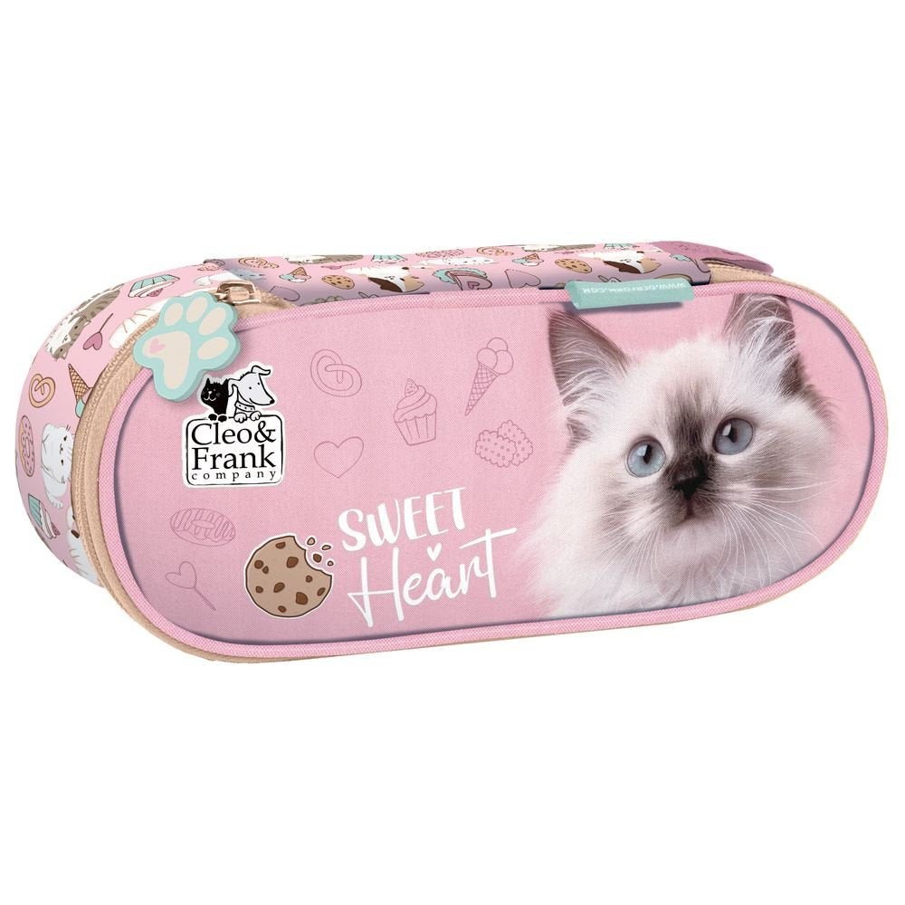 ESTUCHE OVALADO CON ORGANIZADOR SWEET CAT | DERFORM