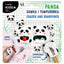 BLISTER 2 AFILABORRAS PANDA KAWAII | 12 UNIDADES | (KIDEA)