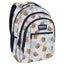 Mochila escolar triple Capibara naranja estampado DERFORM