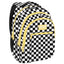 Mochila escolar triple 42x30 cuadros negro/blanco/amarillo DERFORM