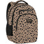 Mochila escolar doble animal print marrón corazón Derform