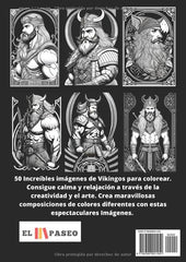 ✅ VIKINGOS: Libro de Colorear para Adultos con Dibujos de Guerreros y Guerreras Vikingos