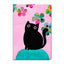 Libreta Tapa Blanda Pequeña Planet Cat Gato Negro Premium Paper