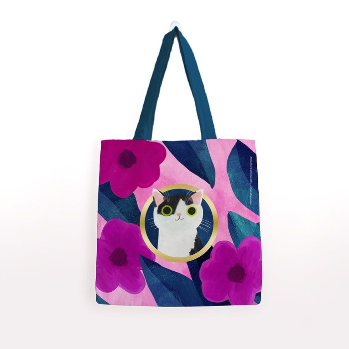 BOLSA ALGODON PLANET CAT MEDIANA - 3 CIRCULO | PREMIUM PAPER
