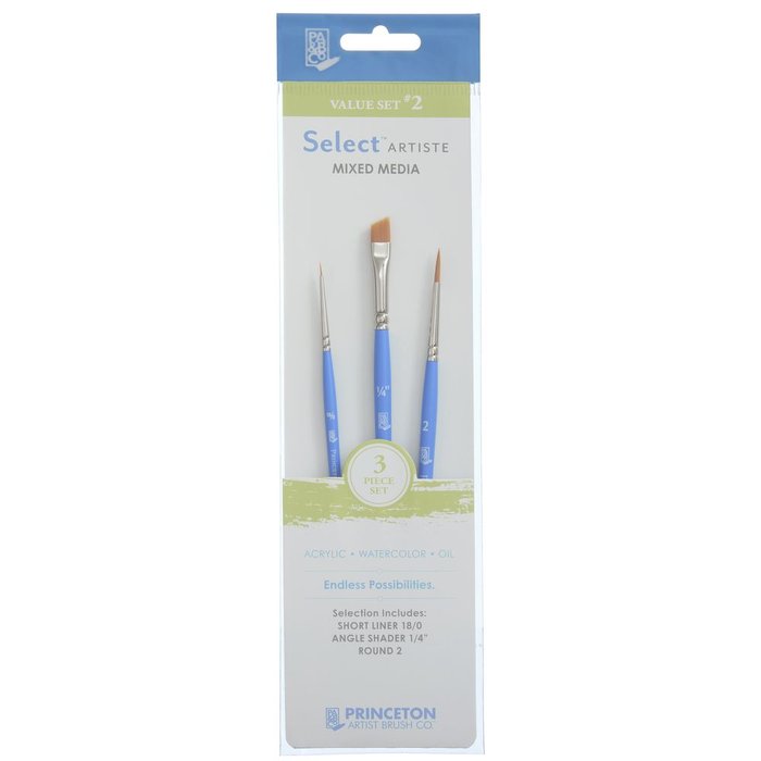 SET 3 PINCELES PRINCETON SELECT SINTETICO VALUE SET 2 | 1 UNIDADES | (PRINCESTON)
