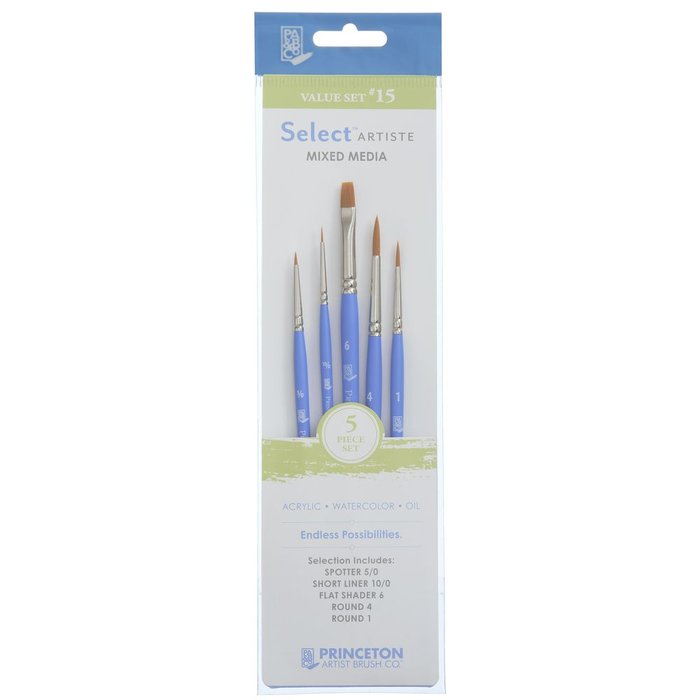 SET 5 PINCELES PRINCETON SELECT SINTETICO VALUE SET 15 | 1 UNIDADES | (PRINCESTON)