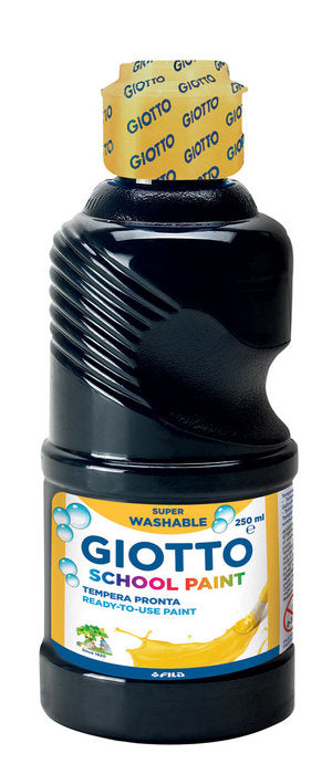 TEMPERA LIQUIDA 250ML GIOTTO LAVABLE NEGRO | 1 UNIDADES | (FILA)