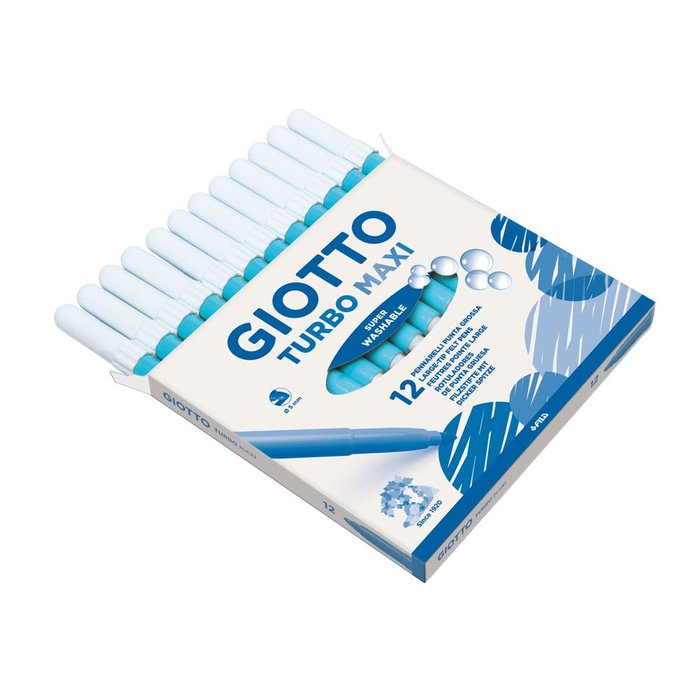 Rotulador Giotto Turbo Maxi Azul Celeste | Giotto | Pack 12 Unidades