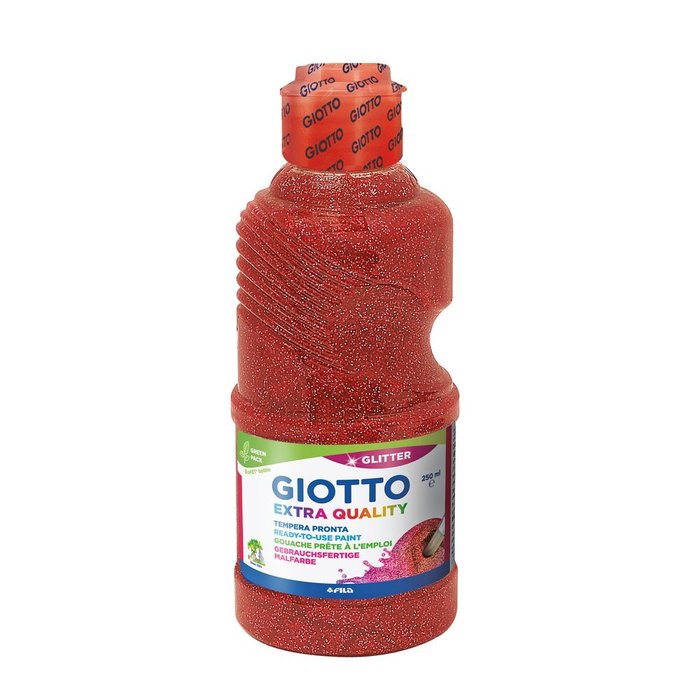 TEMPERA GIOTTO 250ML GLITTER ROJO | 1 UNIDADES | (GIOTTO)