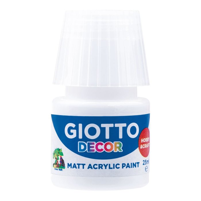TEMPERA ACRILICA GIOTTO DECOR 25 ML BLANCO CAJA 6 UD | 6 UNIDADES | (GIOTTO)