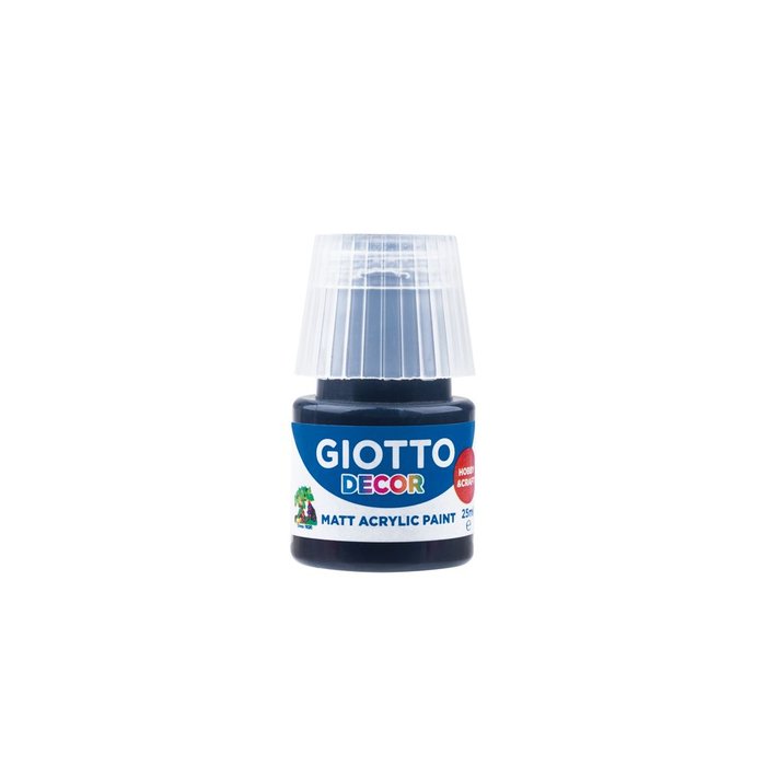 TEMPERA ACRILICA GIOTTO DECOR 25 ML NEGRO CAJA 6 UD | 6 UNIDADES | (GIOTTO)