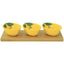 Set aperitivos con tabla bambú y 3 boles limón Easy Life