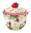 Azucarero porcelana Jardín de Fresas y Caja Regalo