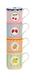 Set 4 Tazas Apilables Fruit Mania Easy Life