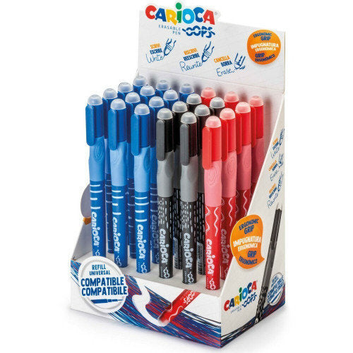EXPOSITOR 24 BOLIGRAFOS BORRABLE CARIOCA OOPS | 24 UNIDADES | (UNIVERSAL ESPAÑOLA S,A,)
