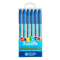 BOLIGRAFO CARIOCA FIORELLA BLISTER 5+1 AZUL | 12 UNIDADES | (UNIVERSAL ESPAÑOLA S,A,)