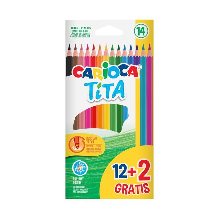 LAPIZ CARIOCA TITA 12 COLORES + 2 GRATIS | 12 UNIDADES | (UNIVERSAL ESPAÑOLA S,A,)