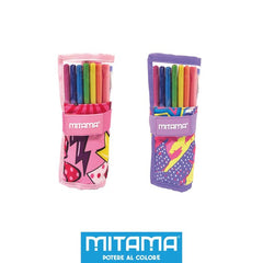 PLUMIER GLITTER ROLL CON ACCESORIOS PURPURINA NIÑA STDOS | MITAMA