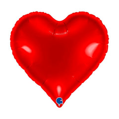 GLOBO CORAZON ROJO DE 45 CM 46 CM | GRABO BALLOONS | ENVASE 5 UDS. UNIDAD | 8050195080082