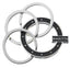 LLAVERO CIRCULAR NEGRO PLATEADO CON CLAVIJAS | BAGUTTA | 1 UNIDAD | 8050999818065