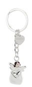 LLAVERO DE ANGEL BLANCO PLATEADO CON CORAZON | BAGUTTA | 1 UNIDAD | 8050999818447