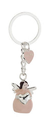 LLAVERO PLATEADO ANGEL ROSA CON CORAZON | BAGUTTA | 1 UNIDAD | 8050999818461
