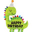 Globo cumpleaños de Dinosaurio 97 cm Happy Birthday Grabo Balloons