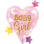 Globo Estrellas de Corazón Bebe Rosa 64 cm Grabo Balloons