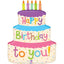 Globo Pastel de Cumpleaños 58 cm Happy Birthday Grabo Balloons